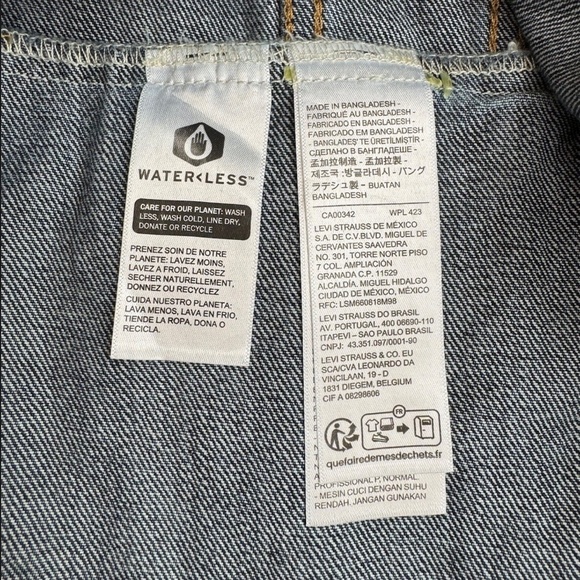 LEVI'S Levi Levis Strauss Men Tucker Jacket Medium Blue Rinse Denim XL $89.50 - Picture 7 of 7